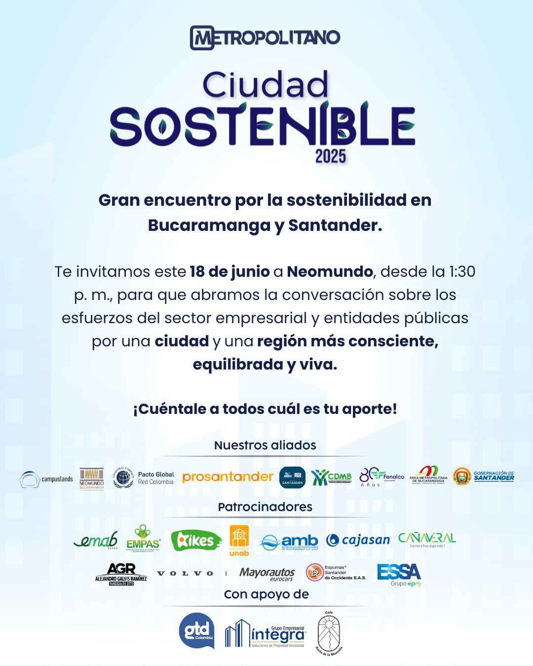 Invitación Ciudad Sostenible 2025 feef2