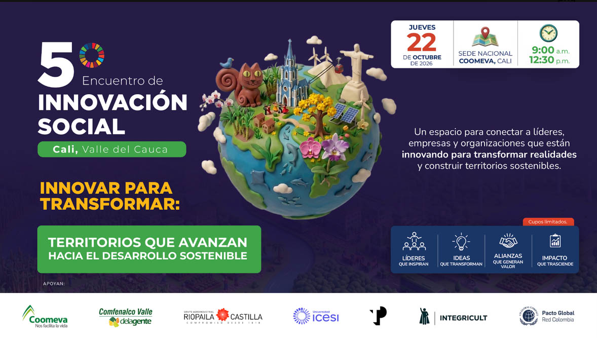 5° Encuentro de Innovación Social | Octubre 22 de 2026  - Sede Nacional de Coomeva, Cali